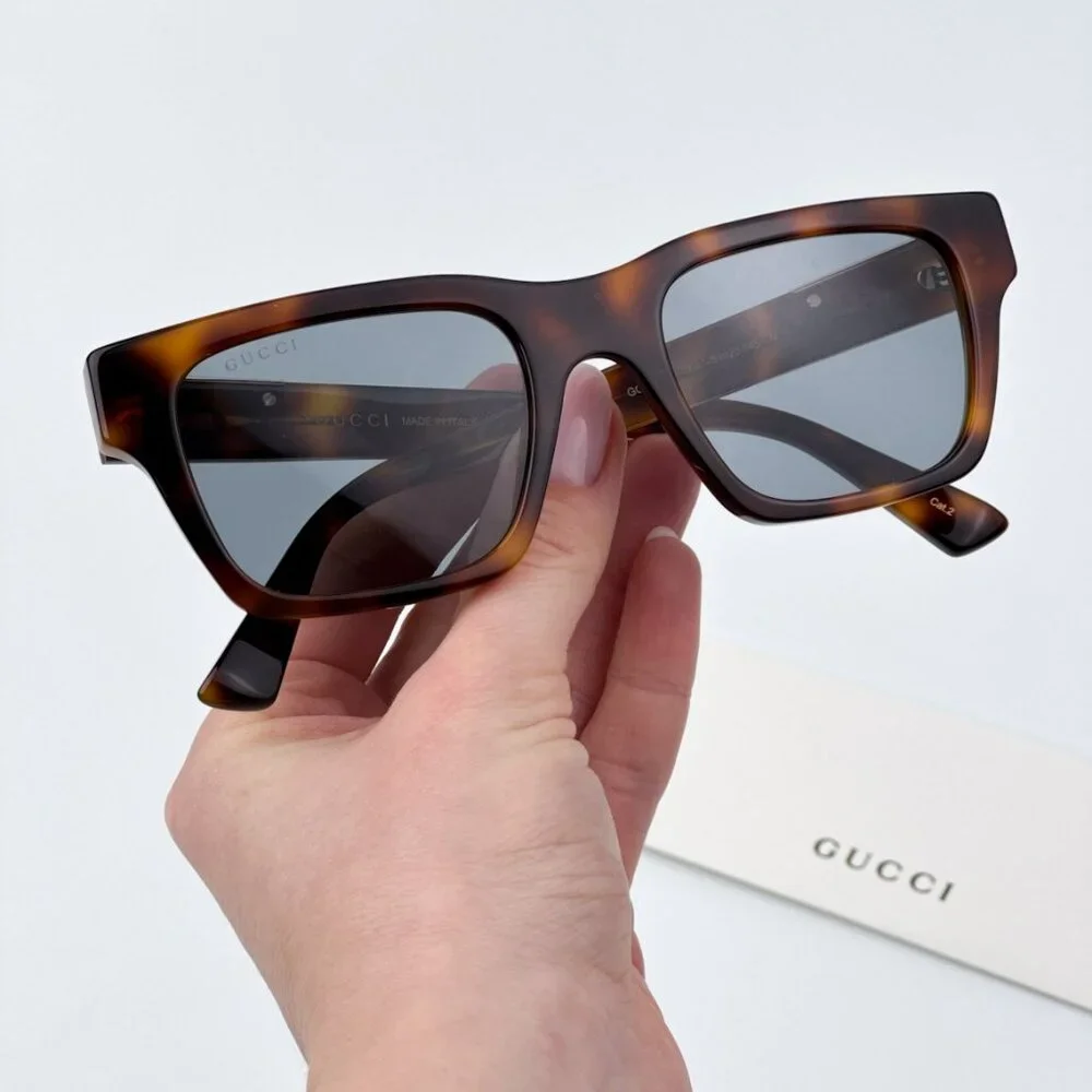 Gucci Men BRAND NEW Sunglasses Havana Grey Square GG1889S 004